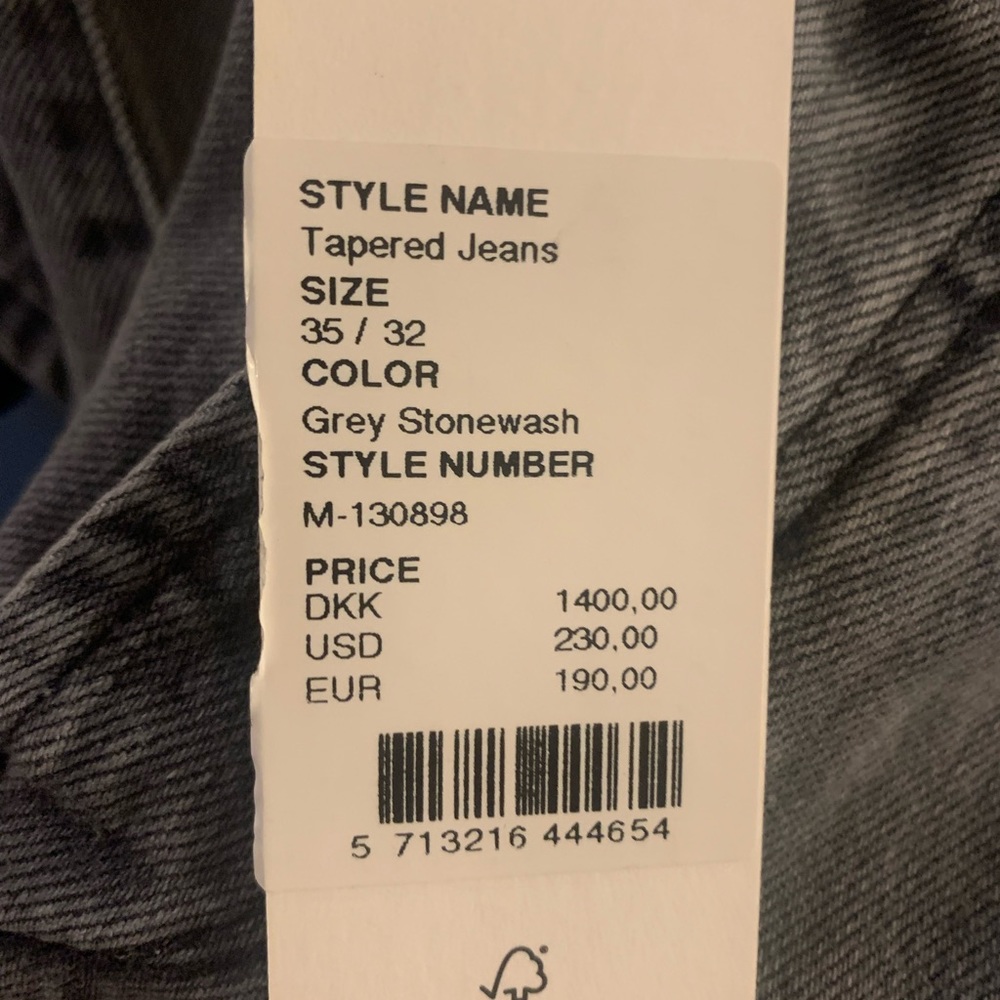 Han Kjobenhavn Jeans, Stone washed Grey, 35/32